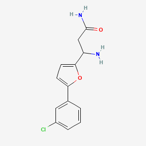 3-Amino-3-[5-(3-chlorophenyl)furan-2-yl]propanamide