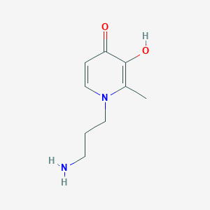molecular formula C9H14N2O2 B1243553 1-(3-Aminopropyl)-2-methyl-3-hydroxypyridin-4(1H)-one 