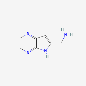 molecular formula C7H8N4 B12435566 (5H-Pyrrolo[2,3-b]pyrazin-6-yl)methanamine 