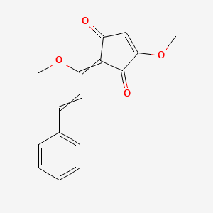 4-Methoxy-2-[(2E)-1-methoxy-3-phenyl-2-propen-1-ylidene]-4-cyclopentene-1,3-dione; Lucidone, methyl-