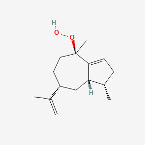 molecular formula C15H24O2 B1243563 10α-氢过氧化愈创木-1,11-二烯 