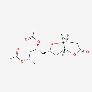 molecular formula C16H24O7 B1243564 Cryptocaryolone diacetate 