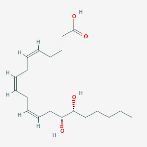 molecular formula C20H34O4 B1243566 (5Z,8Z,11Z,14R,15R)-14,15-dihydroxyicosa-5,8,11-trienoic acid 