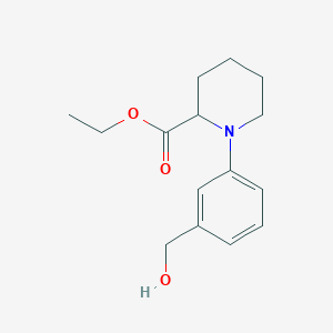 1-(3-Hydroxymethyl-phenyl)-piperidine-2-carboxylic acid ethyl ester