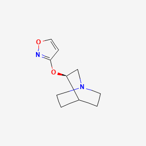 molecular formula C10H14N2O2 B1243581 3-[[(3R)-1-azabicyclo[2.2.2]octan-3-yl]oxy]-1,2-oxazole 