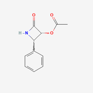 molecular formula C11H11NO3 B1243582 (3R,4S)-2-Oxo-4-phenylazetidin-3-YL acetate CAS No. 144790-01-2