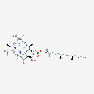 methyl (3R,11Z,12R,21S,22S)-16-acetyl-11-ethylidene-12,17,21,26-tetramethyl-4-oxo-22-[3-oxo-3-[(E,7R,11R)-3,7,11,15-tetramethylhexadec-2-enoxy]propyl]-7,23,24,25-tetrazahexacyclo[18.2.1.15,8.110,13.115,18.02,6]hexacosa-1,5,8(26),9,13(25),14,16,18,20(23)-nonaene-3-carboxylate