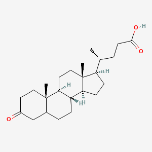 molecular formula C24H38O3 B1243617 (4R)-4-[(8R,9S,10S,13R,14S,17R)-10,13-dimethyl-3-oxo-1,2,4,5,6,7,8,9,11,12,14,15,16,17-tetradecahydrocyclopenta[a]phenanthren-17-yl]pentanoic acid 