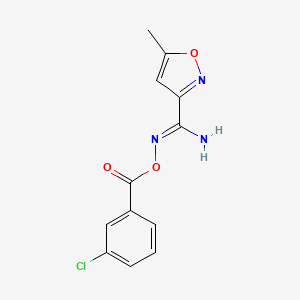 O3-(3-chlorobenzoyl)-5-methylisoxazole-3-carbohydroximamide