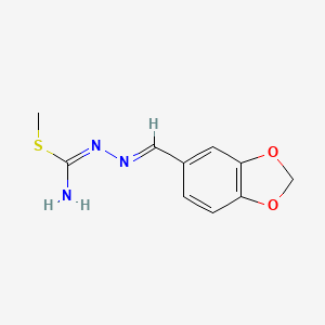 methyl N-(1,3-benzodioxol-5-ylmethylidene)aminomethanehydrazonothioate