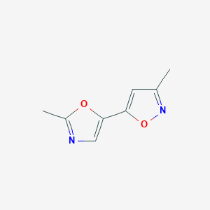 molecular formula C8H8N2O2 B124366 3-Methyl-5-(2-methyloxazol-5-yl)isoxazole CAS No. 157555-79-8