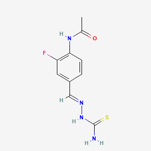 molecular formula C10H11FN4OS B1243672 4-Acetamido-3-fluorobenzaldehyde thiosemicarbazone CAS No. 475150-57-3