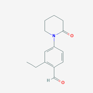 2-Ethyl-4-(2-oxopiperidin-1-YL)benzaldehyde