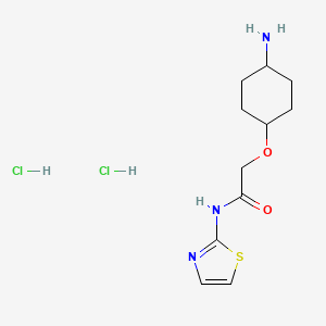 molecular formula C11H19Cl2N3O2S B12436771 2-[(4-Aminocyclohexyl)oxy]-N-(1,3-thiazol-2-yl)acetamide dihydrochloride 