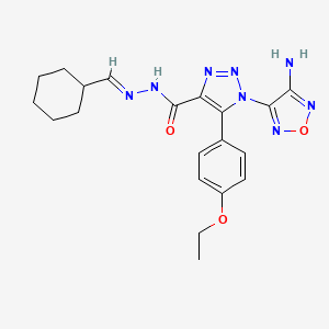 1-(4-amino-1,2,5-oxadiazol-3-yl)-N'-[(E)-cyclohexylmethylidene]-5-(4-ethoxyphenyl)-1H-1,2,3-triazole-4-carbohydrazide