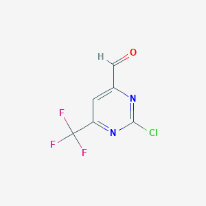 2-Chloro-6-(trifluoromethyl)pyrimidine-4-carbaldehyde