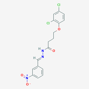 molecular formula C17H15Cl2N3O4 B1243680 4-(2,4-dichlorophenoxy)-N'-[(1E)-(3-nitrophenyl)methylene]butanohydrazide 