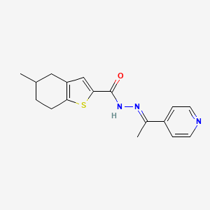 5-methyl-N-[(E)-1-pyridin-4-ylethylideneamino]-4,5,6,7-tetrahydro-1-benzothiophene-2-carboxamide