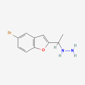 1-[1-(5-Bromo-1-benzofuran-2-YL)ethyl]hydrazine