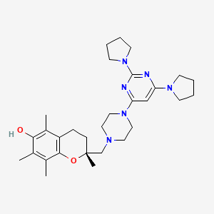(2R)-[[4-(2,6-di-1-Pyrrolidinyl-4-pyrimidinyl)-1-piperazinyl]methyl]-3,4-dihydro-2,5,7,8-tetramethyl-2H-1-benzopyran-6-ol
