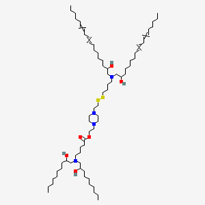 2-[4-[2-[4-[Bis(2-hydroxyoctadeca-9,12-dienyl)amino]butyldisulfanyl]ethyl]piperazin-1-yl]ethyl 5-[bis(2-hydroxydecyl)amino]pentanoate