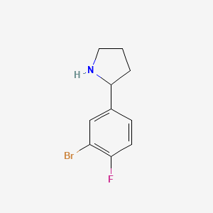 molecular formula C10H11BrFN B12436845 2-(3-Bromo-4-fluorophenyl)pyrrolidine 