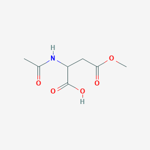 molecular formula C7H11NO5 B12436868 2-Acetamido-4-methoxy-4-oxobutanoic acid 