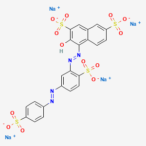 Tetrasodium 3-hydroxy-4-(2-{2-sulfonato-5-[2-(4-sulfonatophenyl)diazen-1-yl]phenyl}diazen-1-yl)naphthalene-2,7-disulfonate