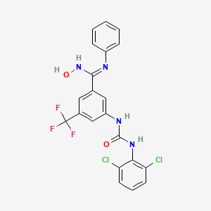 3-{[(2,6-Dichlorophenyl)carbamoyl]amino}-N-Hydroxy-N'-Phenyl-5-(Trifluoromethyl)benzenecarboximidamide