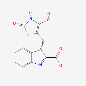 molecular formula C14H10N2O4S B12436883 methyl 3-[(2,4-dioxo-1,3-thiazolidin-5-ylidene)methyl]-1H-indole-2-carboxylate 