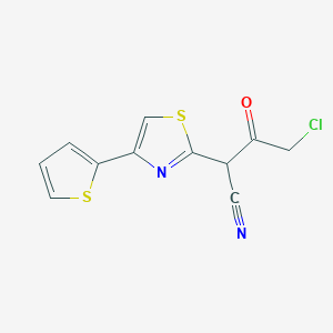 4-Chloro-3-oxo-2-(4-thien-2-yl-1,3-thiazol-2-yl)butanenitrile