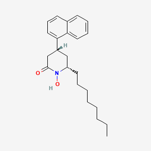 2-Piperidinone, 1-hydroxy-4-(1-naphthalenyl)-6-octyl-, cis-