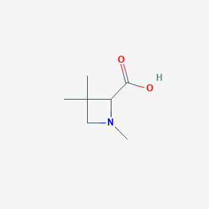 molecular formula C7H13NO2 B12436917 1,3,3-Trimethylazetidine-2-carboxylic acid 