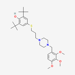 2,6-Ditert-butyl-4-[3-[4-[(2,3,4-trimethoxyphenyl)methyl]piperazin-1-yl]propylsulfanyl]phenol