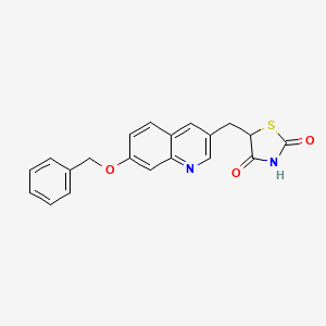 2,4-Thiazolidinedione, 5-((7-(phenylmethoxy)-3-quinolinyl)methyl)-