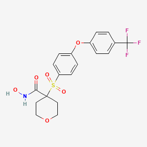 N-hydroxy-4-({4-[4-(trifluoromethyl)phenoxy]phenyl}sulfonyl)tetrahydro-2H-pyran-4-carboxamide