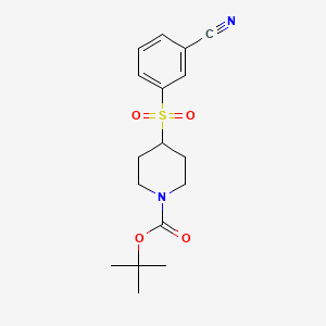 molecular formula C17H22N2O4S B12436985 4-(3-Cyano-benzenesulfonyl)-piperidine-1-carboxylic acid tert-butyl ester CAS No. 887589-99-3