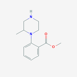 molecular formula C13H18N2O2 B12436998 Methyl 2-(2-methylpiperazin-1-yl)benzoate CAS No. 1131622-61-1