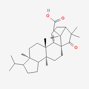 molecular formula C30H46O3 B12437008 2-[(1R,4S,9R,12S,19S)-4,9,12,17,17,19-hexamethyl-18-oxo-8-propan-2-yl-19-pentacyclo[14.2.1.01,13.04,12.05,9]nonadec-13-enyl]acetic acid 