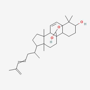 molecular formula C30H46O3 B12437028 5,9,17,17-Tetramethyl-8-(6-methylhepta-4,6-dien-2-yl)-18-oxapentacyclo[10.5.2.01,13.04,12.05,9]nonadec-2-ene-16,19-diol 