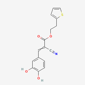 2-thiophen-2-ylethyl 2-cyano-3-(3,4-dihydroxyphenyl)prop-2-enoate