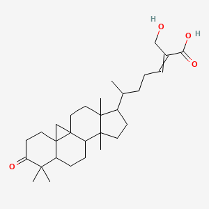 molecular formula C30H46O4 B12437069 (E,6R)-2-(hydroxymethyl)-6-[(1S,3R,8R,11S,12S,15R,16R)-7,7,12,16-tetramethyl-6-oxo-15-pentacyclo[9.7.0.0^{1,3.0^{3,8.0^{12,16]octadecanyl]hept-2-enoic acid 