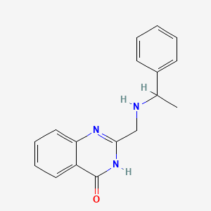 molecular formula C17H17N3O B12437072 2-{[(1-Phenylethyl)amino]methyl}-3,4-dihydroquinazolin-4-one 