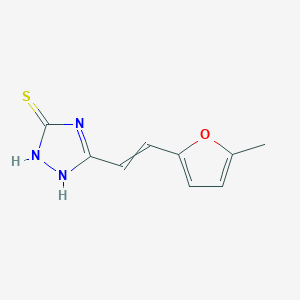 molecular formula C9H9N3OS B12437095 5-[2-(5-Methylfuran-2-yl)ethenyl]-1,2-dihydro-1,2,4-triazole-3-thione 