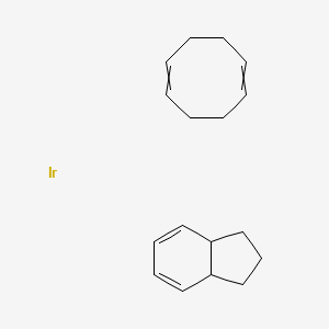 molecular formula C17H24Ir B12437101 2,3,3a,7a-tetrahydro-1H-indene;cycloocta-1,5-diene;iridium 