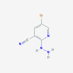 molecular formula C6H5BrN4 B12437110 5-Bromo-2-hydrazinylpyridine-3-carbonitrile 