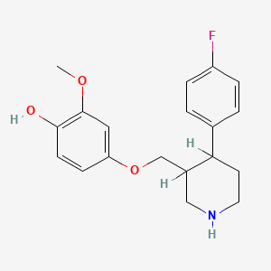 (-)-trans-4-[4-(4'-Fluorophenyl)-3-piperidinylmethoxy]-2-methoxyphenol(Paroxetine metabolite)