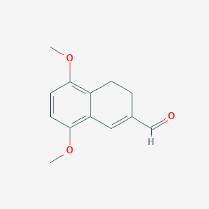 molecular formula C13H14O3 B12437210 5,8-dimethoxy-3,4-dihydronaphthalene-2-Carbaldehyde CAS No. 79060-58-5