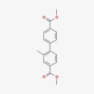 molecular formula C17H16O4 B12437214 4,4'-Dimethyl 2-methyl-[1,1'-biphenyl]-4,4'-dicarboxylate CAS No. 525362-15-6