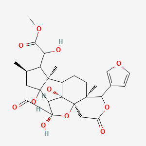 molecular formula C27H32O11 B12437237 methyl 2-[(3S,7S,12R,14R,16R,18S)-8-(furan-3-yl)-1,3,14-trihydroxy-7,16,18-trimethyl-10,15-dioxo-9,13-dioxahexacyclo[14.2.1.02,14.03,12.04,18.07,12]nonadecan-17-yl]-2-hydroxyacetate 